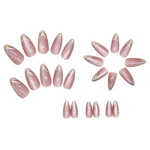 Press On Nails Almond, 24 Stück French Nägel zum Aufkleben, Künstliche Nägel Nagelsticker, Aurora Cat Eye Kunstnägel Fake Nails, Selbstklebend Nail Tips Nageldesign Zubehör für Frauen Press On Nails Almond, 24 Stück French Nägel zum Aufkleben, Künstliche Nägel Nagelsticker, Aurora Cat Eye Kunstnägel Fake Nails, Selbstklebend Nail Tips Nageldesign Zubehör für Frauen von Rainway