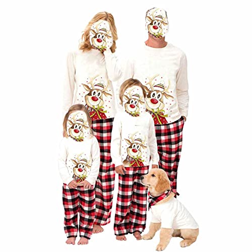 Raiodais Familie Weihnachts Pyjama Set, Familie Christmas Pyjamas Schlafanzug for Familie Match Schlafanzug Damen Herren Lang(#486-Kinds, 8 Jahre) von Raiodais