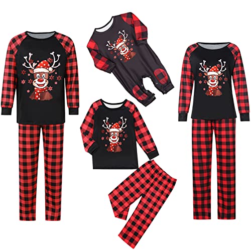 Raiodais Familie Weihnachts Pyjama Set, Familie Christmas Pyjamas Schlafanzug for Familie Match Schlafanzug Damen Herren Lang(#922-Damen, L) von Raiodais