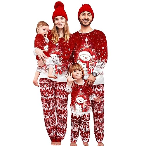 Raiodais Weihnachts Familie Pyjama Set Schlafanzüge Weihnachten Familien Weihnachtspyjama Christmas Pyjama Family Set(#106-Baby, 12 Monate) von Raiodais