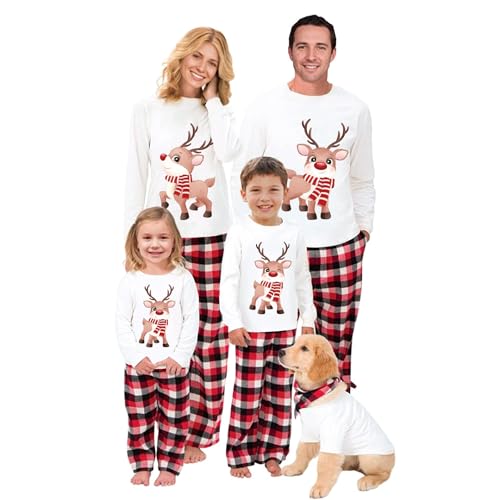 Raiodais Weihnachts Familie Pyjama Set Schlafanzüge Weihnachten Familien Weihnachtspyjama Christmas Pyjama Family Set(#108-Damen, L) von Raiodais