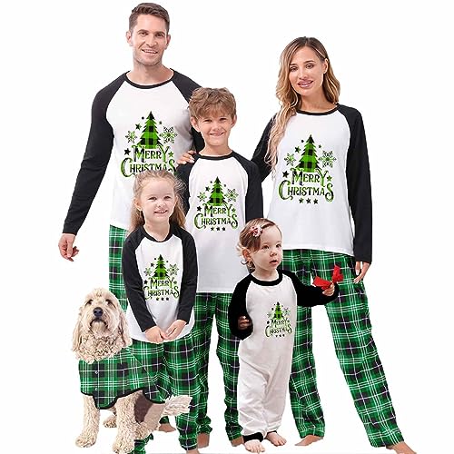 Raiodais Weihnachts Familie Pyjama Set Schlafanzüge Weihnachten Familien Weihnachtspyjama Christmas Pyjama Family Set(#109-Damen, S) von Raiodais