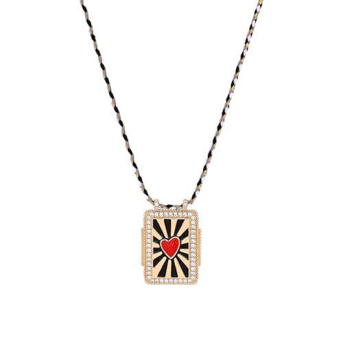 Rairu Trendy Tarot Card Themeed Halskette Tarot Card Embleme Halskette Einzigartiger Nackenschmuck Für Date Night Accessorizing Party Accessoire von Rairu