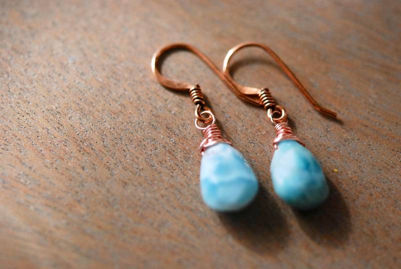 Larimar Tropfen in Rosegold Larimar Tropfen in Rosegold von RaisasTreasures