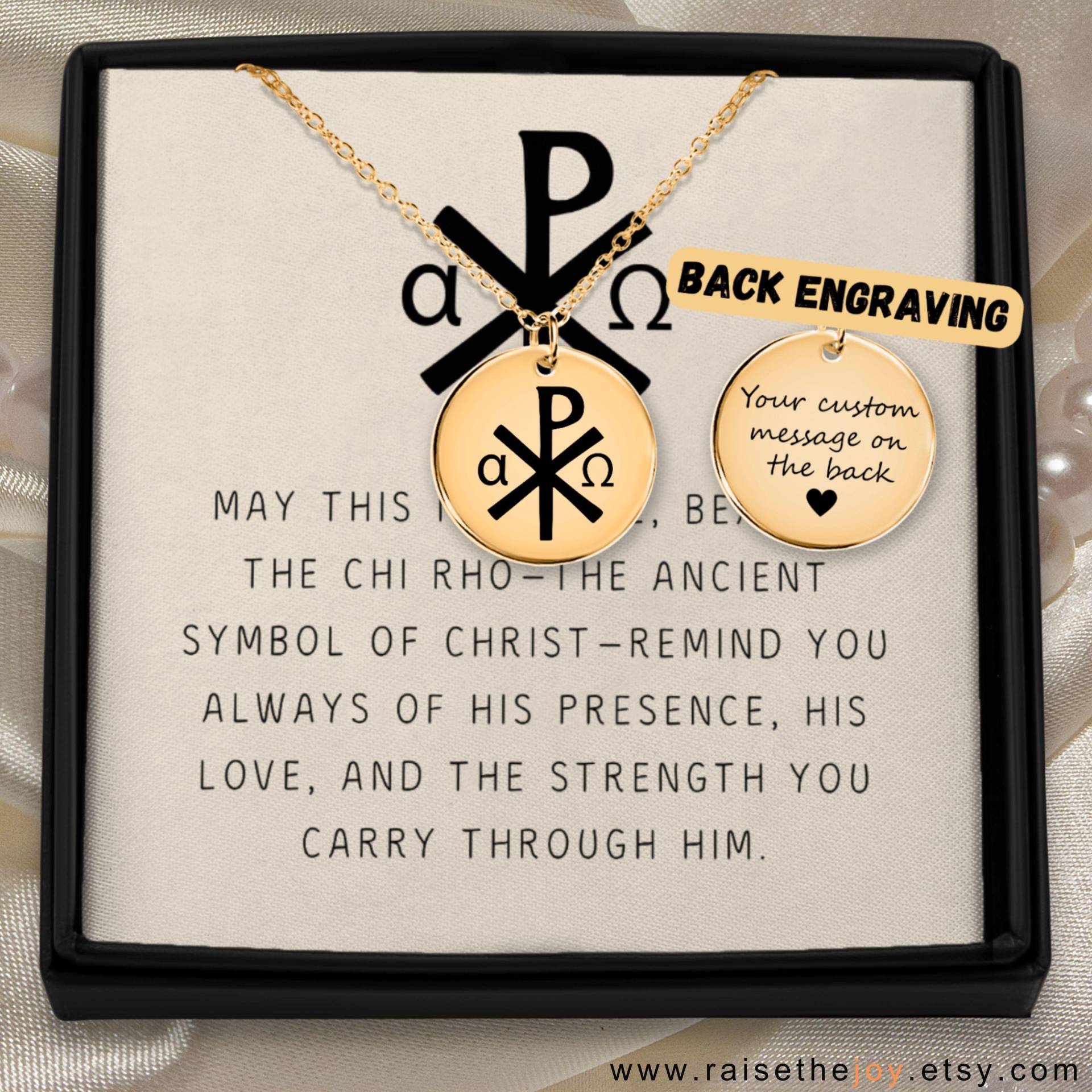 Chi Rho Kreuz Halskette Alpha Und Omega Symbol Frühen Christlichen Christogramm Schmuck Altes Jesus Christus Monogramm von RaisetheJoy