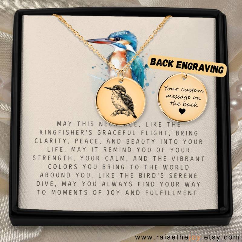 Eisvogel Anhänger Geschenk Idee Für Mutter Personalisierte Schmuck Geburtstagsgeschenk von RaisetheJoy