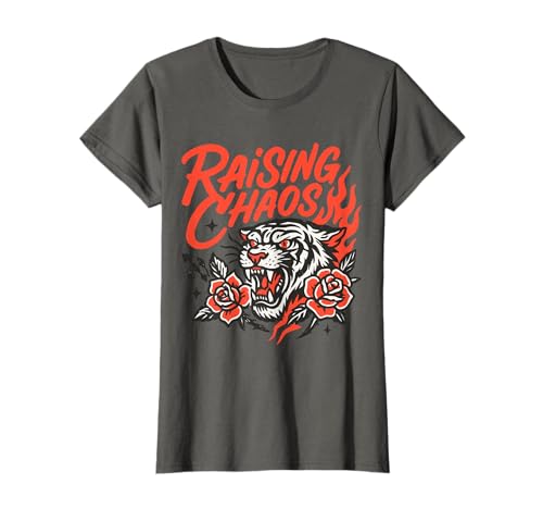 Damen Raising Chaos Tiger Wild Grunge Straßenkunst T-Shirt Damen Raising Chaos Tiger Wild Grunge Straßenkunst T-Shirt von Raising Chaos Rebel Art