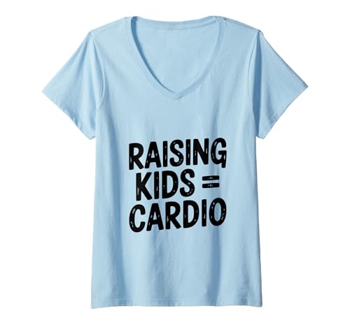 Damen Kinder erziehen = Cardio-Fitness und Elternhumor T-Shirt mit V-Ausschnitt Damen Kinder erziehen = Cardio-Fitness und Elternhumor T-Shirt mit V-Ausschnitt von Raising Kids = Cardio Fitness and Parenting Humor