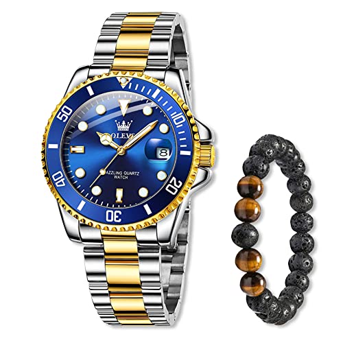 Raitown Uhren Herren Wasserdicht Multifunktional Analog Quarz Uhr Geschäft Stylisch Lässig Leuchtend Edelstahl Armbanduhr für Männer von Raitown