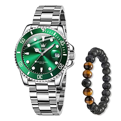 Raitown Uhren Herren Wasserdicht Multifunktional Analog Quarz Uhr Geschäft Stylisch Lässig Leuchtend Edelstahl Armbanduhr für Männer von Raitown