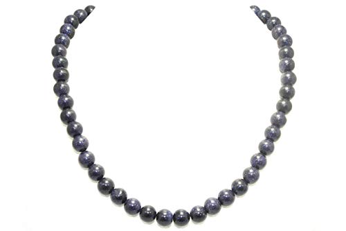 Rajasthan Gems Schöne einreihige Halskette mit natürlichem blauem Sand-Stern, 52,1 cm, Stein, Sandstein von Rajasthan Gems