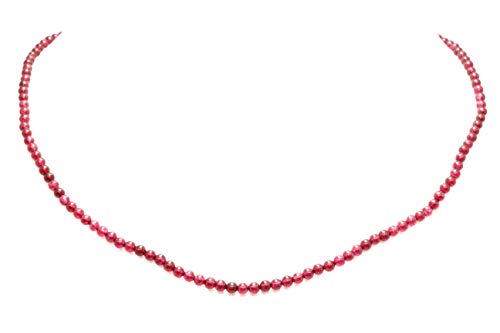Rajasthan Gems Natürliche Halbedelstein-Perlenkette mit rotem Onyx, runde Edelstein-Perlen-Halskette von Rajasthan gems