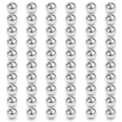 Rajnard 60 STK. 316L Piercing Kugel Ersatzkugeln aus chirurgischem Stahl Körperschmuck Piercing 14G 8mm Bälle für Frauen Männer von Rajnard