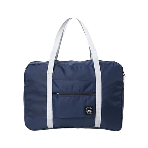 RajoNN RajoNN 2022 Neue Faltbare Nylon-Reisetaschen, Unisex, große Kapazität, Gepäck, Damen, wasserdichte Handtaschen, Herren, Reisetaschen, Sporttaschen (Farbe: Marineblau) von RajoNN