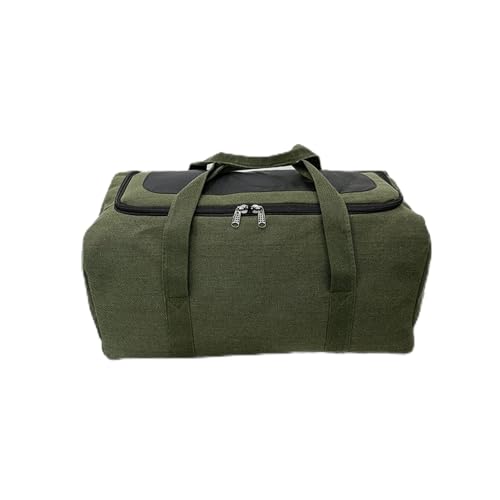 RajoNN RajoNN Bai Shi Wu Canvas-Reisetasche für Herren, solide, langlebige Handtasche, Outdoor-Sportaufbewahrung, Gepäckrucksack, Reisegepäck, Taschen, Sporttaschen (Farbe: Grün) von RajoNN