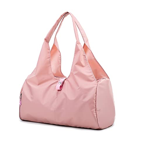 RajoNN RajoNN Bai Shi Wu Outdoor wasserdichte Nylon-Sport-Turntaschen für Männer und Frauen, Training, Fitness, Reisen, Handtasche, Yoga-Matte, Sporttasche mit Schuhfach, Sporttaschen (Farbe: Apink) von RajoNN