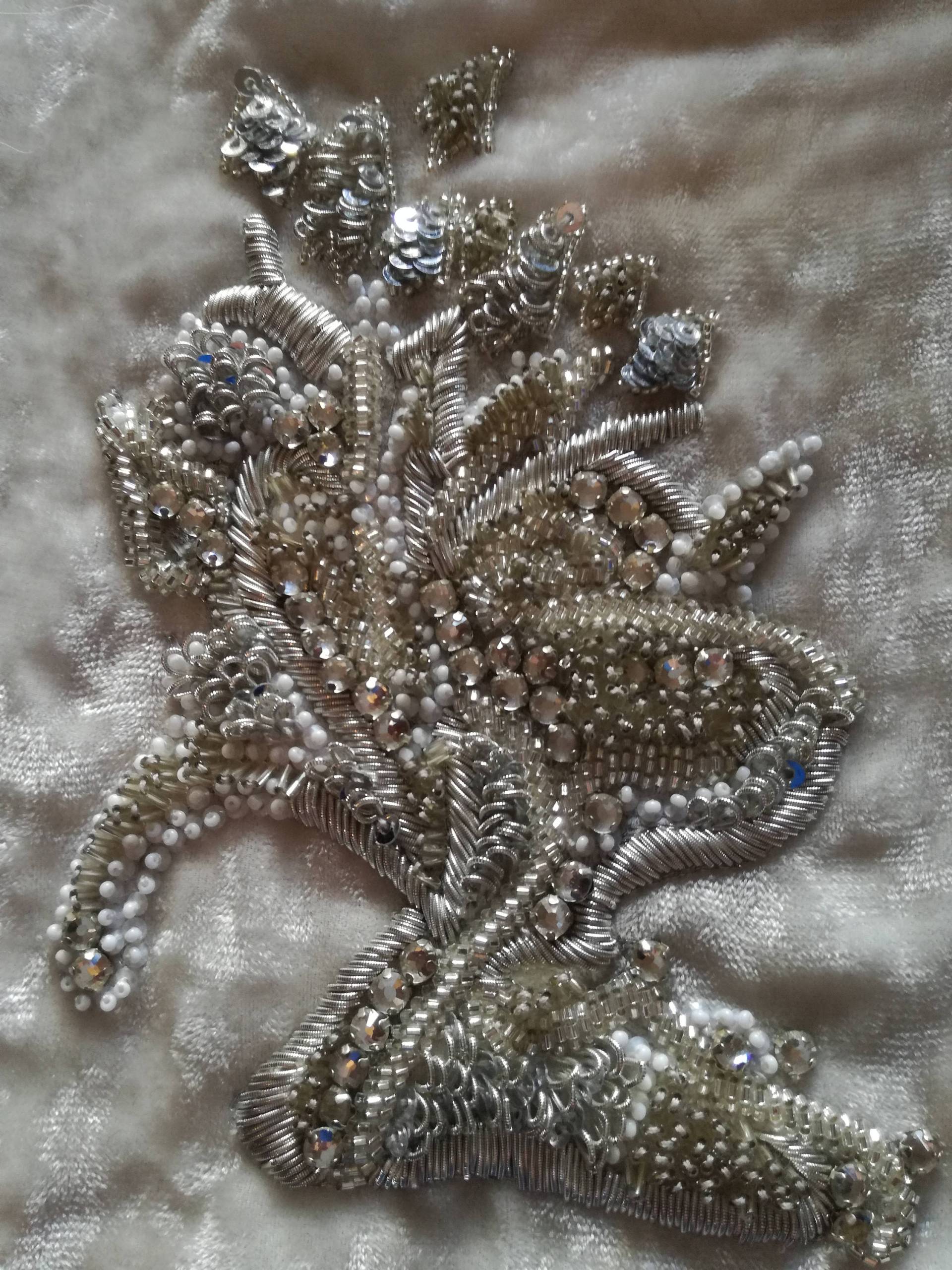Blume Silber Brodee Blume Silber Brodee von Rajouboutik