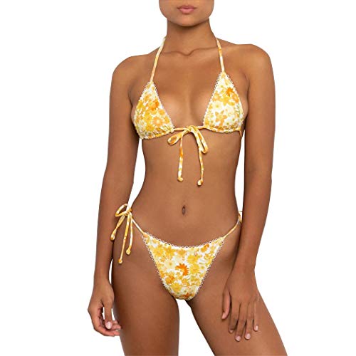 Bikinis Badeanzug Set für Frauen Bademode Triangel Badeanzug Krawatte String Tanga - - Medium von Rajputana