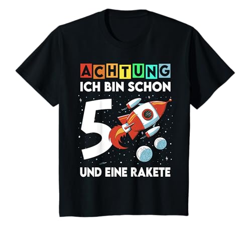 Kinder 5. Geburtstag Junge Witzige Rakete Geburtstagsshirt 5 Jahre T-Shirt Kinder 5. Geburtstag Junge Witzige Rakete Geburtstagsshirt 5 Jahre T-Shirt von Rakete Geburtstagsgeschenke 5. Geburtstag
