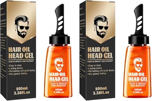 2-in-1-Haarwachsgel mit Kamm,Haarstyling-Gel für Männer,Haargel Herren Haarwachs Männer,2-in-1 Hair Wax Gel with Comb,Haargel zum Modellieren der Haare und Natürliches Stylen der Haare,2 Stück von Rakiuty
