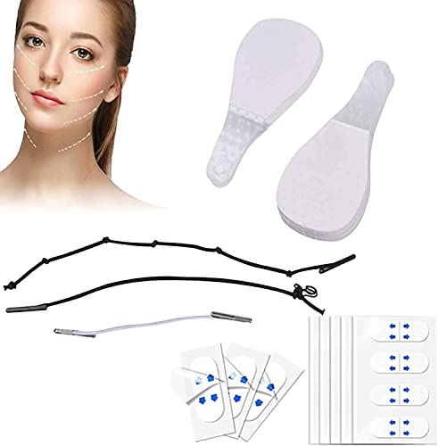 80 Stück Face Lifting Tape,Facelifting Aufkleber,Facelifting Tape,40 Face Lift Patch,40 Facelifting Aufkleber Unsichtbare Klebeband Dünner Gesichtsaufkleber,Unsichtbare V-Form Gesicht Face Lift Patch von Rakiuty