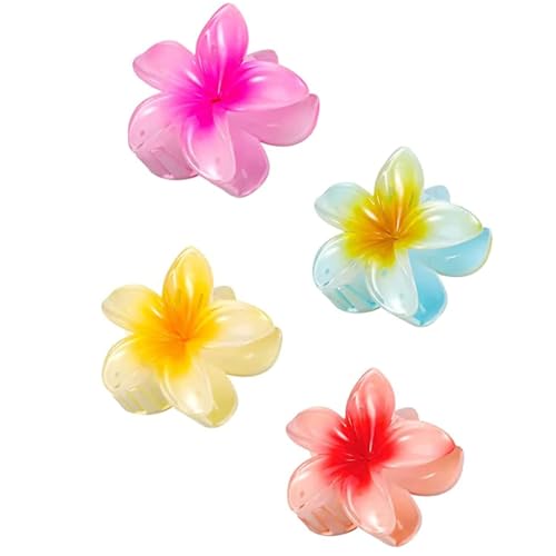 Blumen Haarklammer,4 Stück Blumen Haarspangen,Haarspangen Damen,Haarklammern für Frauen,Dekorative Haarschmuck,Haarspiralen Clip,Rutschfeste Kunststoff Clip von Rakiuty
