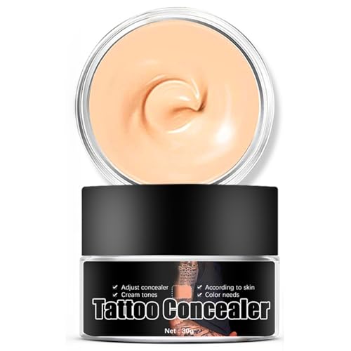 Tattoo Concealer, Tattoo Entferner, Tattoos Cover up Makeup, Körper-Concealer Wasserfest, Body Concealer, Wasserfest Make-up Concealer-Tattoo-Set, Körper Make-up-Lotion, 30g von Rakiuty