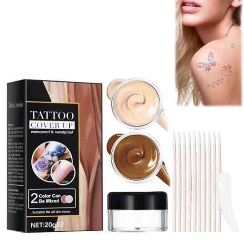 Tattoo Concealer,Narben Concealer,Tattoo Cover,Scar Concealer,Tattoo Entferner,Concealer,Narben Tattoo Concealer,Tattoo Abdeckung,Wasserdichter Make up Haut für Männer Frauen von Rakiuty