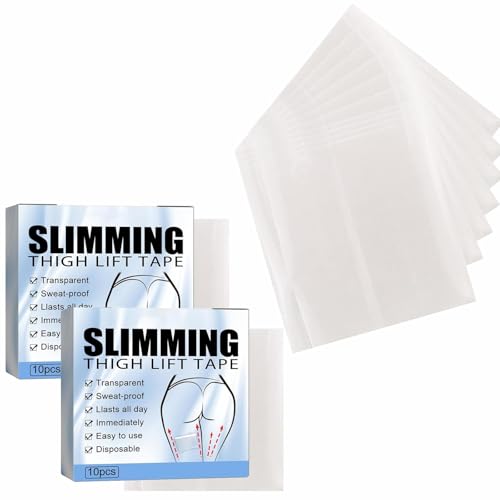 Thigh Lifting Tape, Transparent Unsichtbar Lift-Aufkleber für Beine, Thighlifting Aufkleber,Straffende Beine Aufkleber,Straffungspflaster,Abnehmen Patches,Leg Slimming Patches,20 Stück von Rakiuty