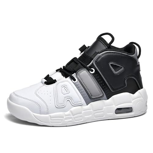 Rallmmo Herren Mode Air More Uptempo Retro Sneaker Damen Schuhe Skateboardschuhe Turnschuhe mit Luftpolster Fitnessschuhe Wanderschuhe Walkingschuhe Basketballschuhe High-Top Sportschuhe Outdoor von Rallmmo