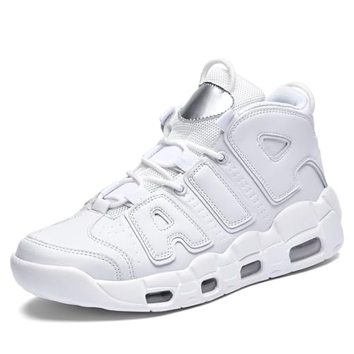 Rallmmo Herren Mode Air More Uptempo Retro Sneaker Damen Schuhe Skateboardschuhe Turnschuhe mit Luftpolster Fitnessschuhe Wanderschuhe Walkingschuhe Basketballschuhe High-Top Sportschuhe Outdoor von Rallmmo