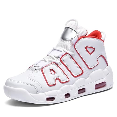 Rallmmo Herren Mode Air More Uptempo Retro Sneaker Damen Schuhe Skateboardschuhe Turnschuhe mit Luftpolster Fitnessschuhe Wanderschuhe Walkingschuhe Basketballschuhe High-Top Sportschuhe Outdoor von Rallmmo