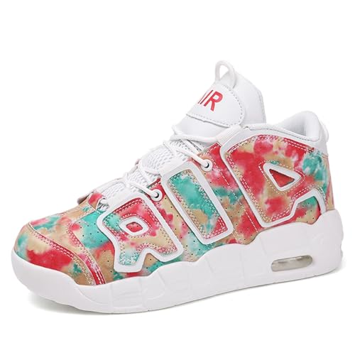 Rallmmo Herren Mode Air More Uptempo Retro Sneaker Damen Schuhe Skateboardschuhe Turnschuhe mit Luftpolster Fitnessschuhe Wanderschuhe Walkingschuhe Basketballschuhe High-Top Sportschuhe Outdoor von Rallmmo