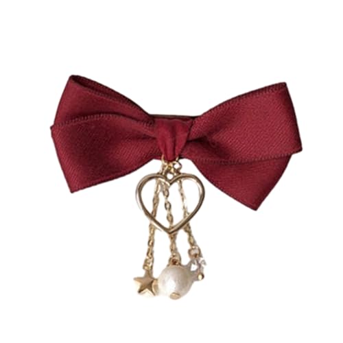 Elegante Schleife Y2K-Stil Balletcore Quasten Haarspange Flache Clips Balletcore Haarnadel Schleife Herz Haarspange für Bündel von Ralondbey