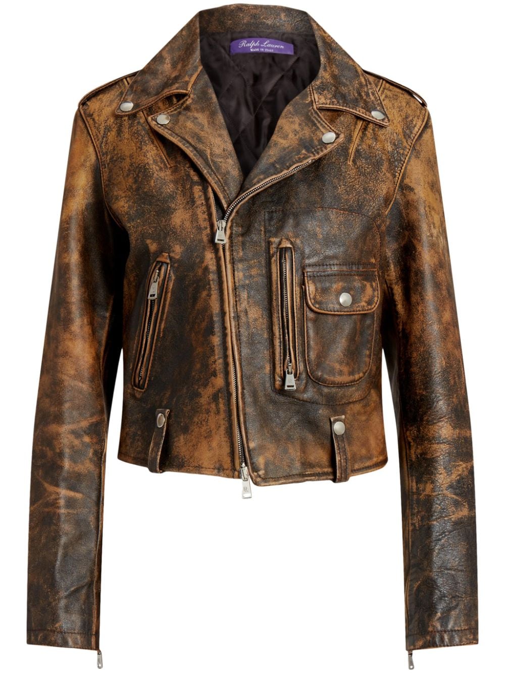 Ralph Lauren Collection Ausgeblichene Lederjacke - Braun von Ralph Lauren Collection