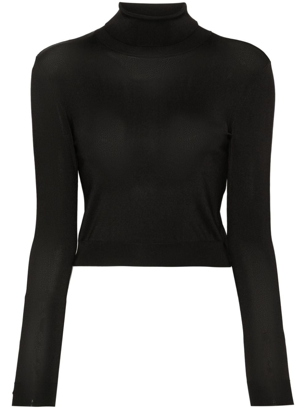 Ralph Lauren Collection Cropped-Pullover mit Rollkragen - Schwarz von Ralph Lauren Collection