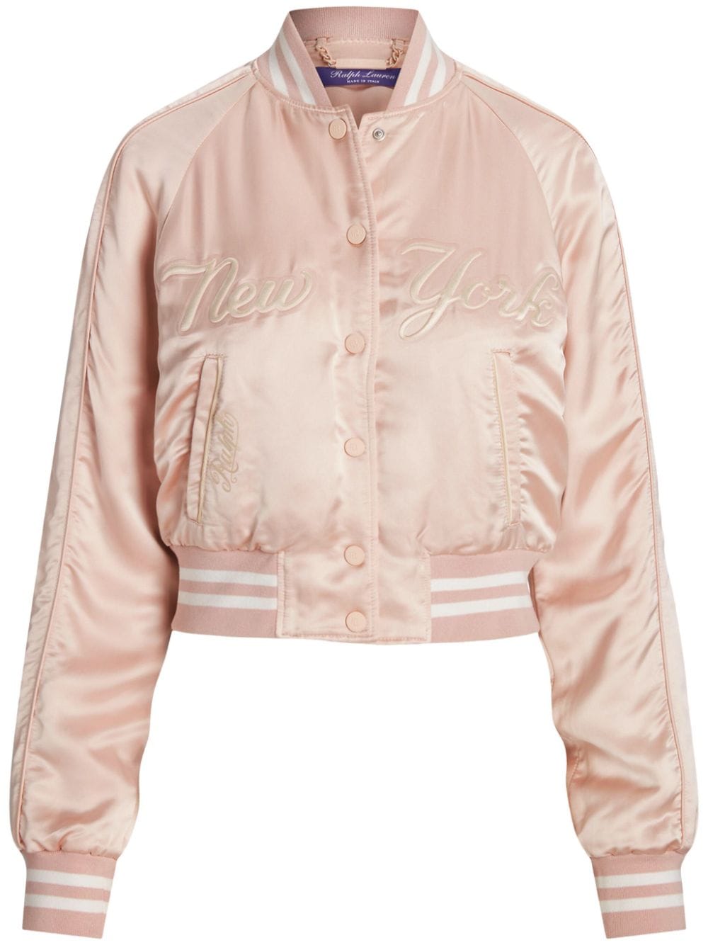 Ralph Lauren Collection Parson Bomberjacke aus Satin - Rosa von Ralph Lauren Collection