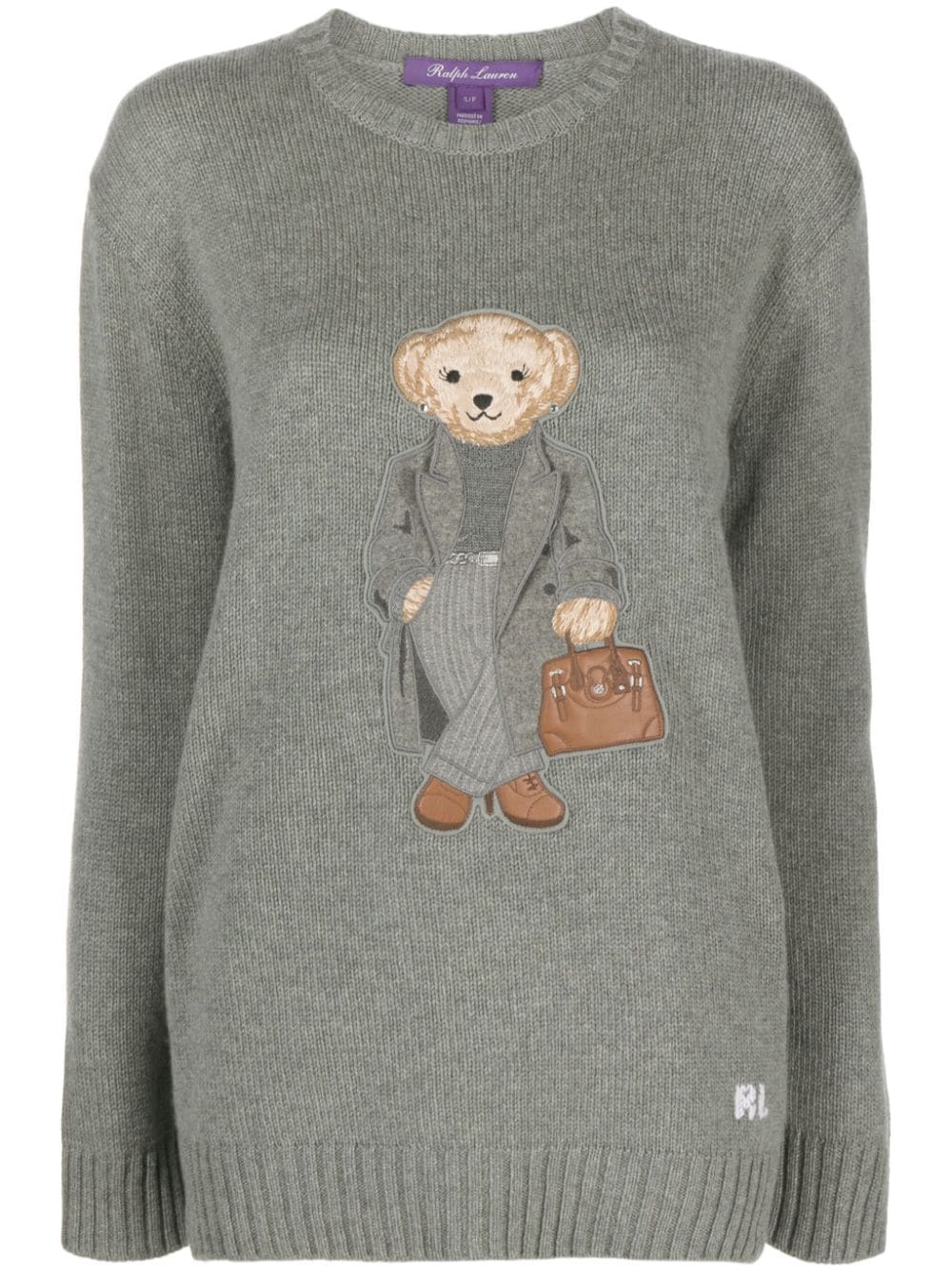 Ralph Lauren Collection Pullover aus Kaschmir mit Polo Bear - Grau von Ralph Lauren Collection