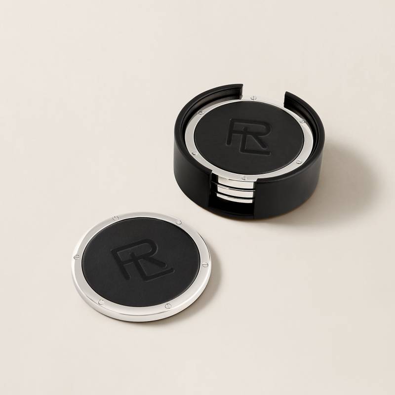 Lederuntersetzer-Set mit „RL“-Logo von Ralph Lauren Home