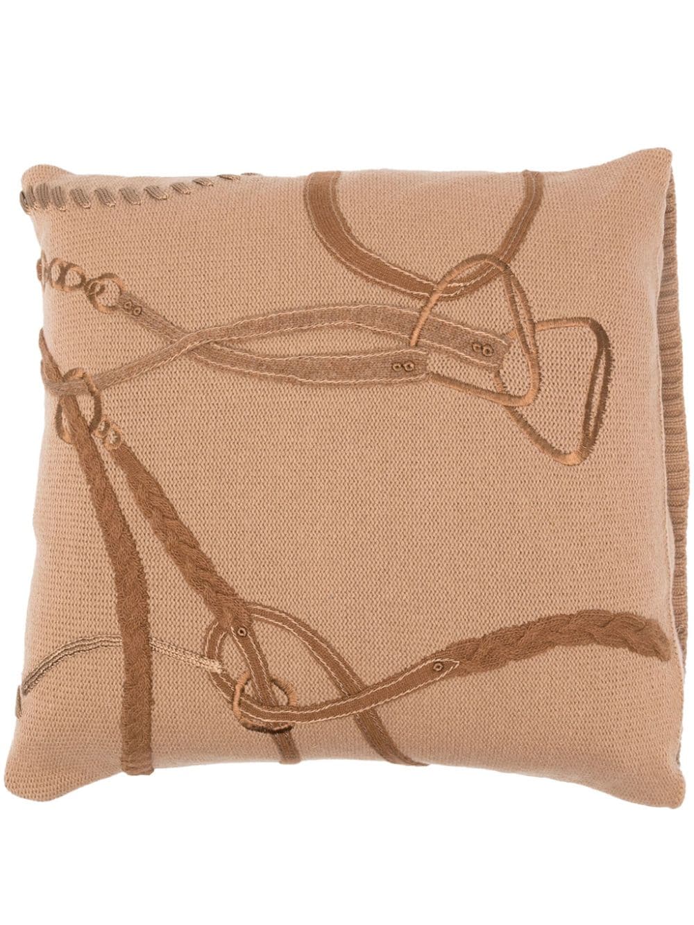 Ralph Lauren Home Gestricktes Kissen mit Ritteremblem - Braun von Ralph Lauren Home