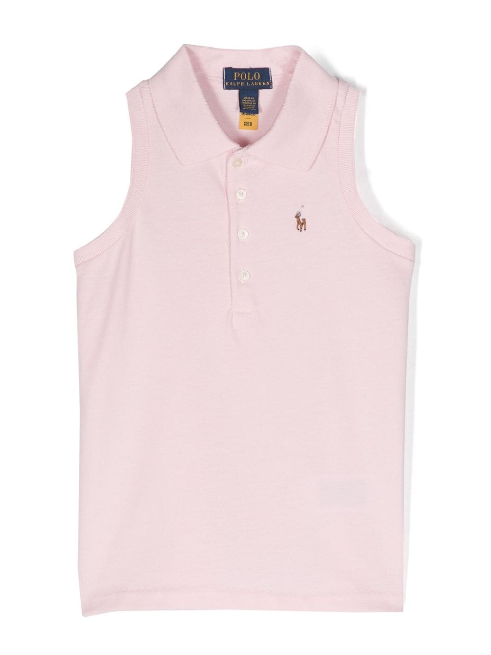 Ralph Lauren Kids Ärmelloses Poloshirt mit Polo Pony-Stickerei - Rosa von Ralph Lauren Kids