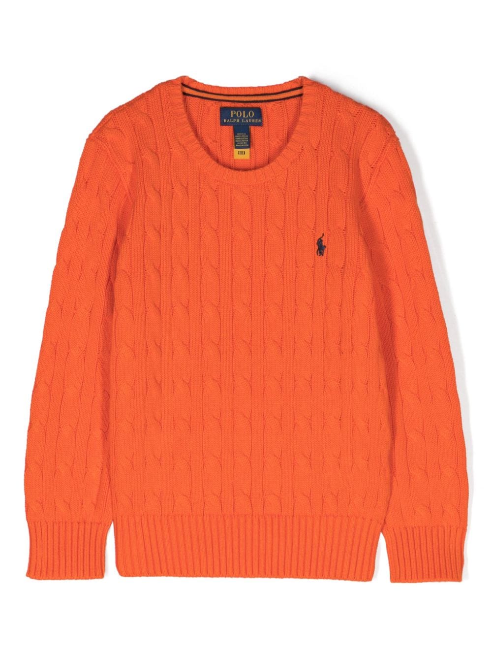 Ralph Lauren Kids Gestrickter Pullover mit Logo-Stickerei - Orange von Ralph Lauren Kids