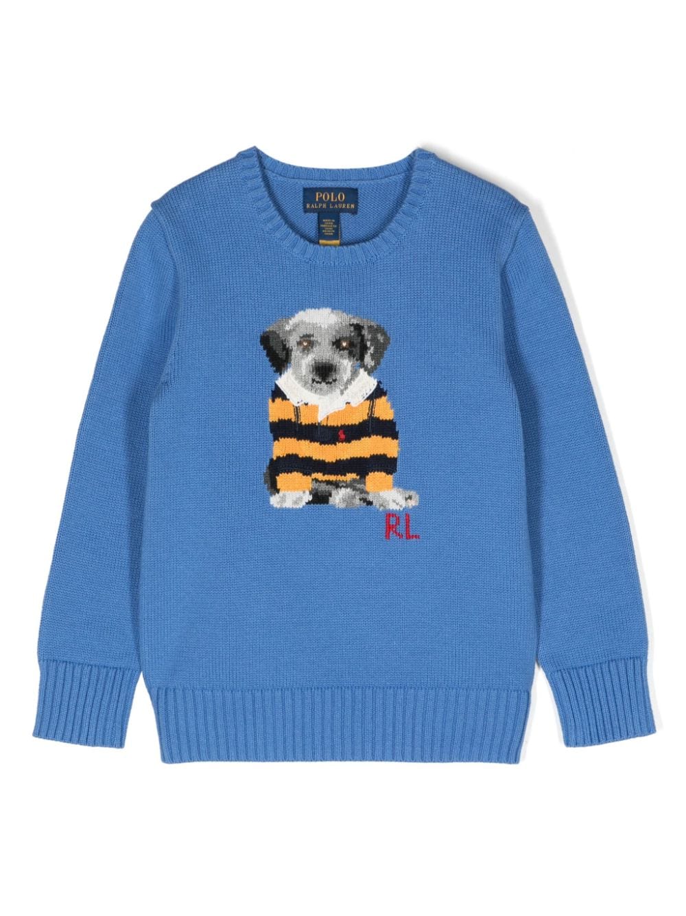 Ralph Lauren Kids Intarsien-Pullover mit Hunde-Motiv - Blau von Ralph Lauren Kids