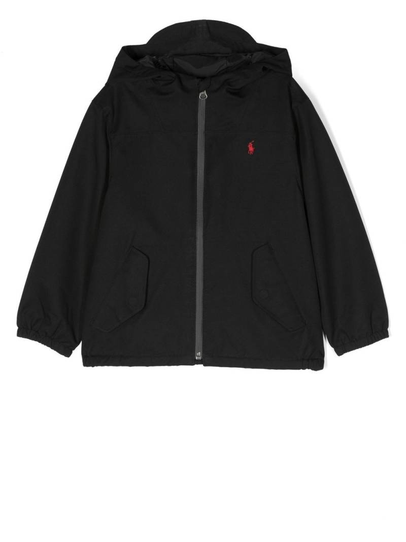 Ralph Lauren Kids Kapuzenjacke mit Pony-Stickerei - Schwarz von Ralph Lauren Kids