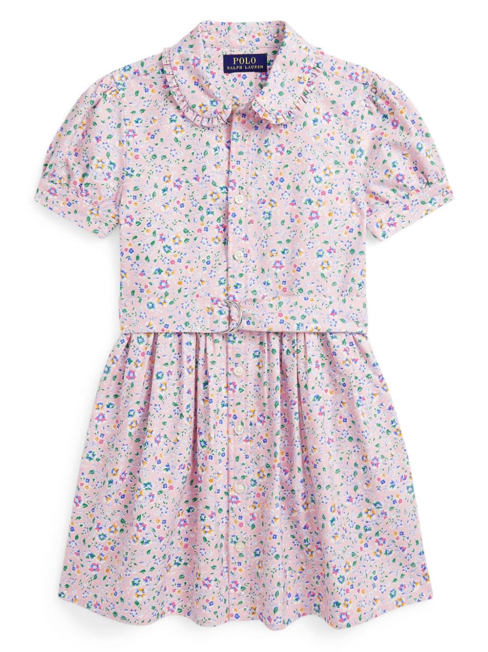 Ralph Lauren Kids Plissiertes Kleid mit Blumen-Print - Rosa von Ralph Lauren Kids