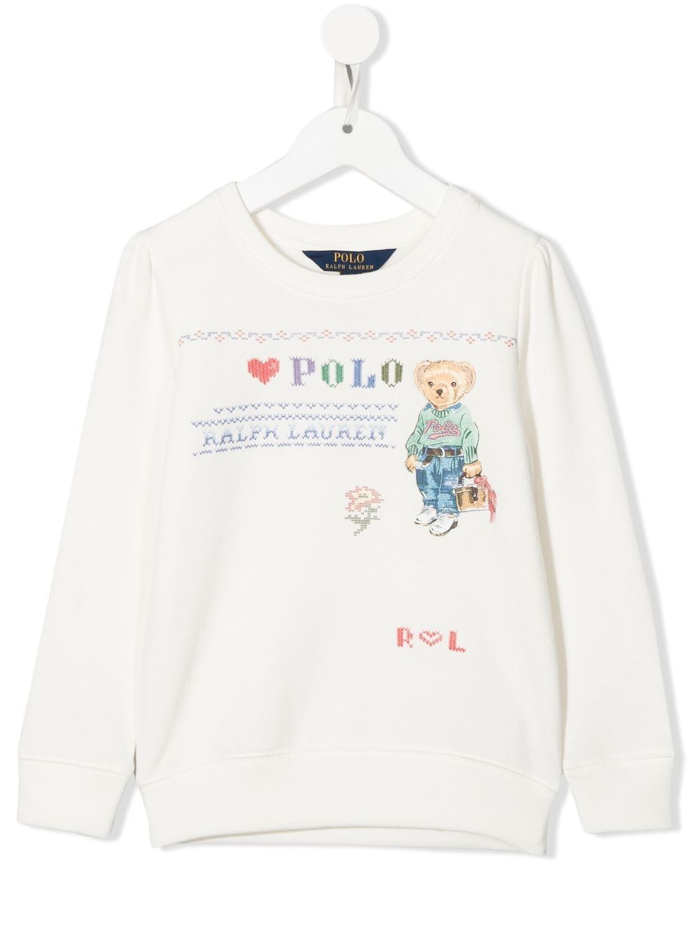 Ralph Lauren Kids Sweatshirt mit Teddy-Stickerei - Weiß von Ralph Lauren Kids