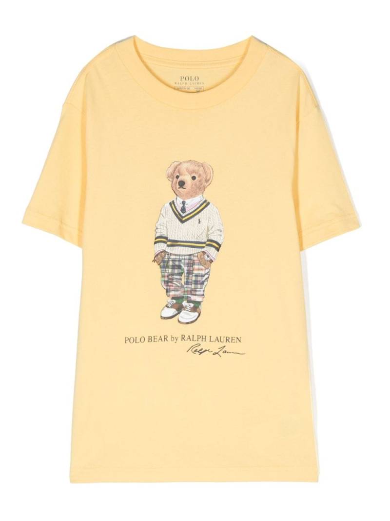 Ralph Lauren Kids T-Shirt mit Polo Bear-Motiv - Gelb von Ralph Lauren Kids