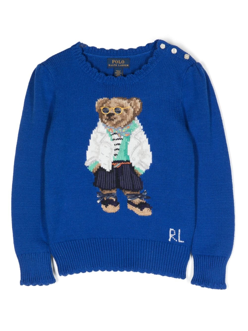 Ralph Lauren Kids Pullover mit Polo Bear - Blau von Ralph Lauren Kids