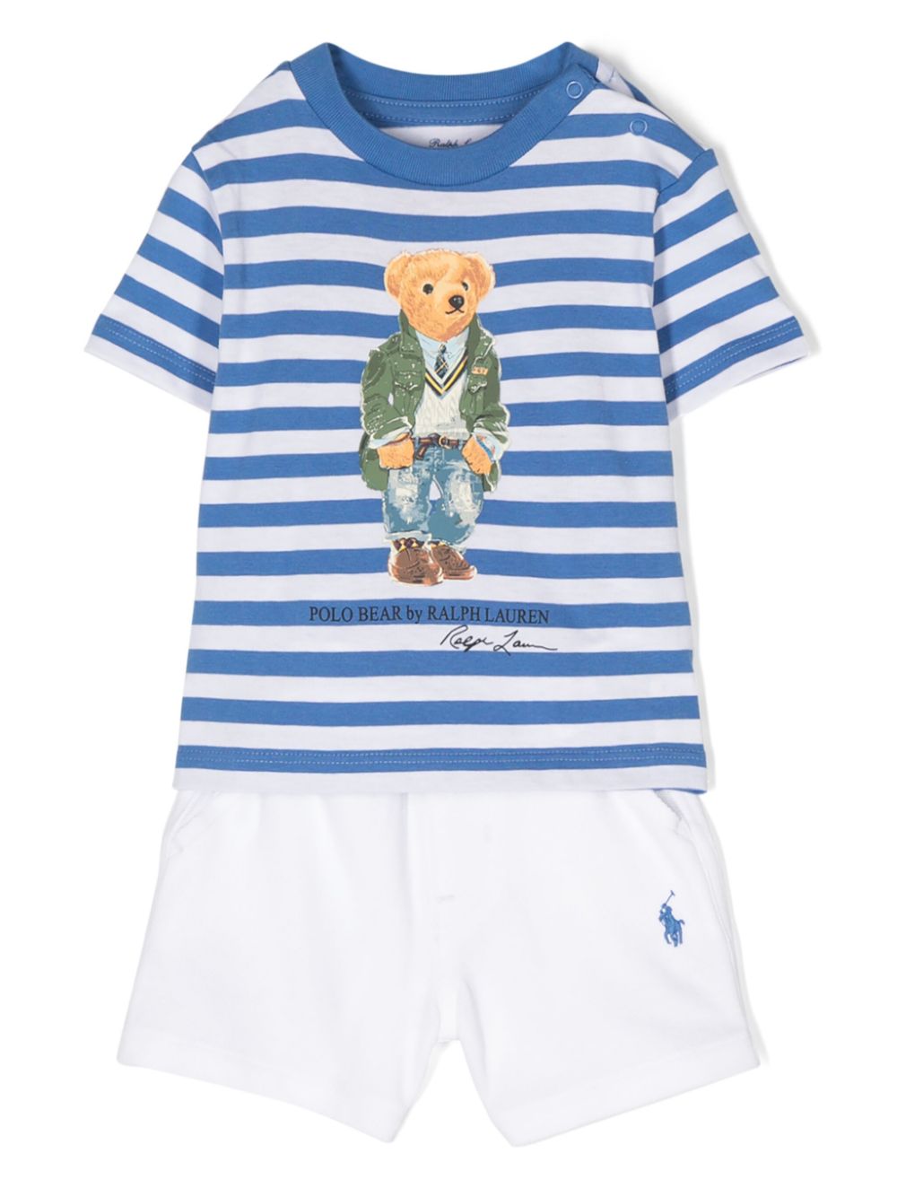 Ralph Lauren Kids Short-Set mit Polo Bear - Weiß von Ralph Lauren Kids