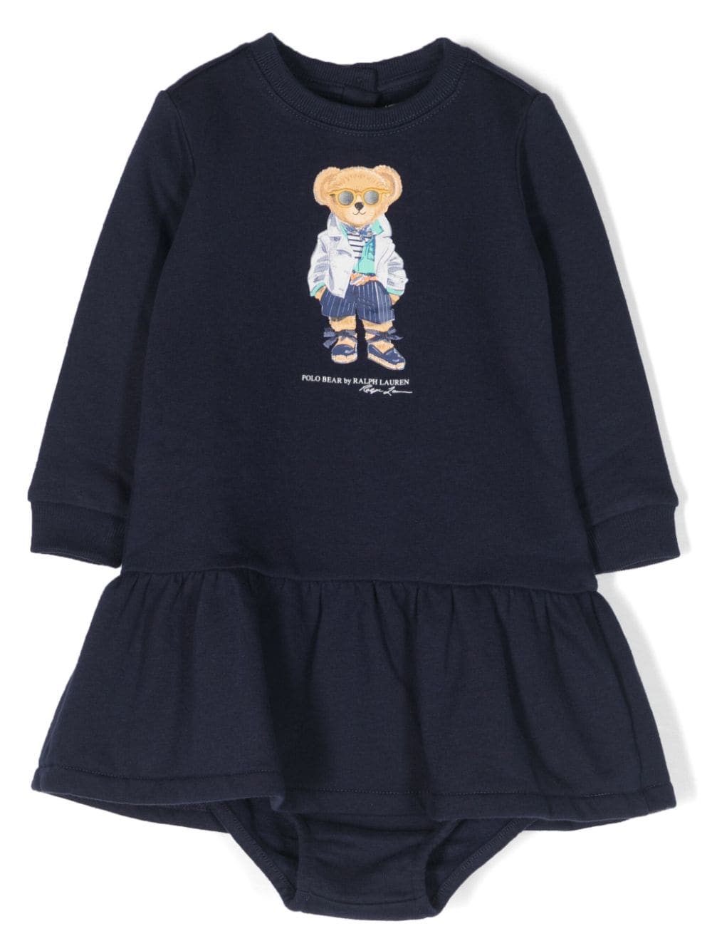 Ralph Lauren Kids Jerseykleid mit Polo Bear-Print - Blau von Ralph Lauren Kids